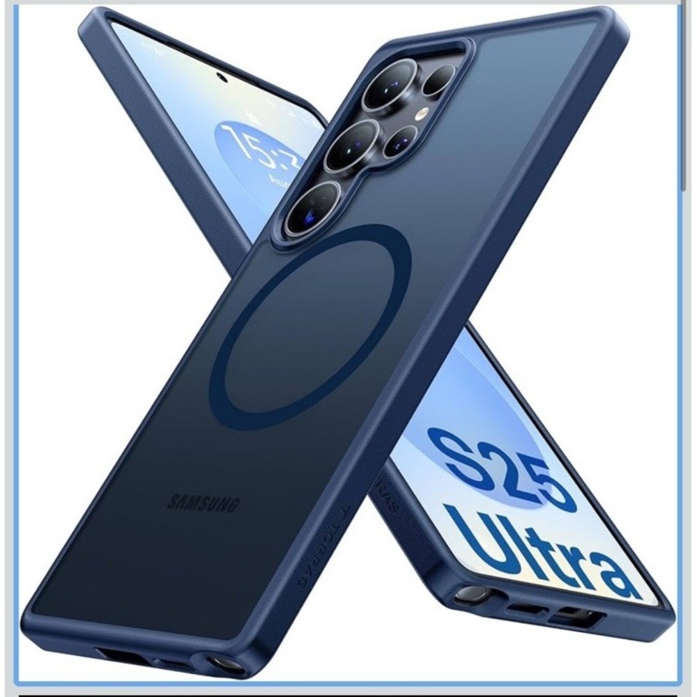 TORRAS for Samsung Galaxy S25 Ultra Case, Fit for MagSafe, Translucent Slim-Navy